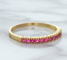 Load image into Gallery viewer, 0.35ctw Round Pink Sapphire Ring in 18K Rose Gold