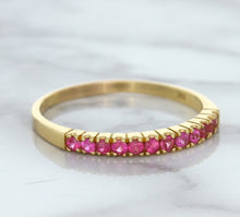 Load image into Gallery viewer, 0.35ctw Round Pink Sapphire Ring in 18K Rose Gold