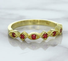 Load image into Gallery viewer, 0.20ctw Ruby Alternating Marquise Ring in 14K Yellow Gold