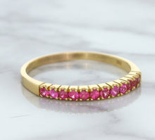 Load image into Gallery viewer, 0.35ctw Round Pink Sapphire Ring in 18K Rose Gold