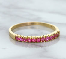 Load image into Gallery viewer, 0.35ctw Round Pink Sapphire Ring in 18K Rose Gold
