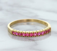 Load image into Gallery viewer, 0.35ctw Round Pink Sapphire Ring in 18K Rose Gold