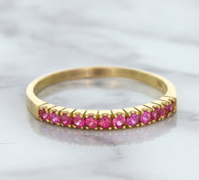 Load image into Gallery viewer, 0.35ctw Round Pink Sapphire Ring in 18K Rose Gold