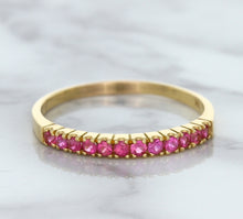 Load image into Gallery viewer, 0.35ctw Round Pink Sapphire Ring in 18K Rose Gold