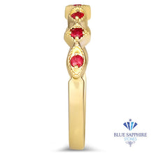 Load image into Gallery viewer, 0.20ctw Ruby Alternating Marquise Ring in 14K Yellow Gold