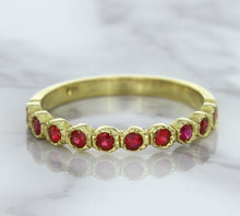 Load image into Gallery viewer, 0.30ctw Round Ruby Ring in 14K Yellow Gold