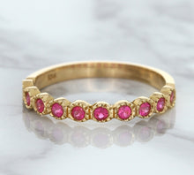 Load image into Gallery viewer, 0.26ctw Round Pink Sapphire Ring in 14K Rose Gold