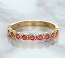 Load image into Gallery viewer, 0.26ctw Round Pink Sapphire Ring in 14K Rose Gold