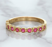 Load image into Gallery viewer, 0.26ctw Round Pink Sapphire Ring in 14K Rose Gold