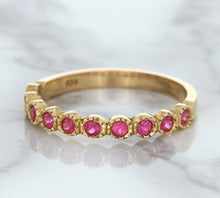 Load image into Gallery viewer, 0.26ctw Round Pink Sapphire Ring in 14K Rose Gold