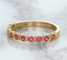 Load image into Gallery viewer, 0.26ctw Round Pink Sapphire Ring in 14K Rose Gold