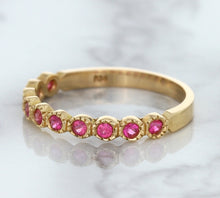 Load image into Gallery viewer, 0.26ctw Round Pink Sapphire Ring in 14K Rose Gold