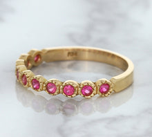 Load image into Gallery viewer, 0.26ctw Round Pink Sapphire Ring in 14K Rose Gold