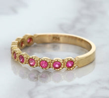 Load image into Gallery viewer, 0.26ctw Round Pink Sapphire Ring in 14K Rose Gold