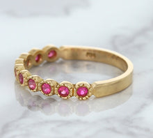 Load image into Gallery viewer, 0.26ctw Round Pink Sapphire Ring in 14K Rose Gold