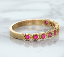 Load image into Gallery viewer, 0.26ctw Round Pink Sapphire Ring in 14K Rose Gold