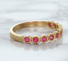Load image into Gallery viewer, 0.26ctw Round Pink Sapphire Ring in 14K Rose Gold