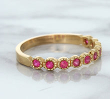 Load image into Gallery viewer, 0.26ctw Round Pink Sapphire Ring in 14K Rose Gold