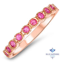 Load image into Gallery viewer, 0.26ctw Round Pink Sapphire Ring in 14K Rose Gold