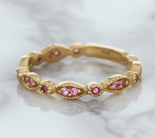 Load image into Gallery viewer, 0.26ctw Pink Sapphire Alternating Marquise Ring in 14K Rose Gold