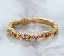 Load image into Gallery viewer, 0.26ctw Pink Sapphire Alternating Marquise Ring in 14K Rose Gold