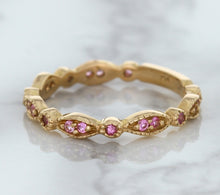Load image into Gallery viewer, 0.26ctw Pink Sapphire Alternating Marquise Ring in 14K Rose Gold