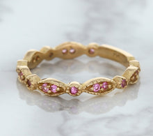 Load image into Gallery viewer, 0.26ctw Pink Sapphire Alternating Marquise Ring in 14K Rose Gold