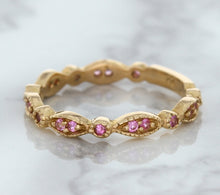 Load image into Gallery viewer, 0.26ctw Pink Sapphire Alternating Marquise Ring in 14K Rose Gold