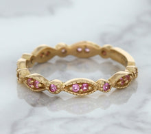 Load image into Gallery viewer, 0.26ctw Pink Sapphire Alternating Marquise Ring in 14K Rose Gold