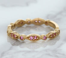 Load image into Gallery viewer, 0.26ctw Pink Sapphire Alternating Marquise Ring in 14K Rose Gold