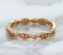 Load image into Gallery viewer, 0.26ctw Pink Sapphire Alternating Marquise Ring in 14K Rose Gold
