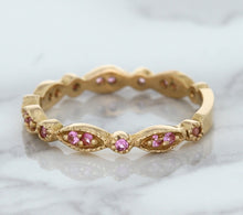 Load image into Gallery viewer, 0.26ctw Pink Sapphire Alternating Marquise Ring in 14K Rose Gold