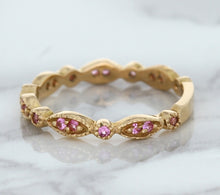 Load image into Gallery viewer, 0.26ctw Pink Sapphire Alternating Marquise Ring in 14K Rose Gold