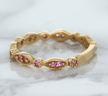 Load image into Gallery viewer, 0.26ctw Pink Sapphire Alternating Marquise Ring in 14K Rose Gold