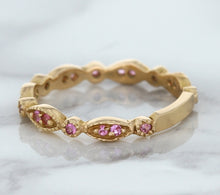 Load image into Gallery viewer, 0.26ctw Pink Sapphire Alternating Marquise Ring in 14K Rose Gold