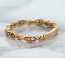 Load image into Gallery viewer, 0.26ctw Pink Sapphire Alternating Marquise Ring in 14K Rose Gold