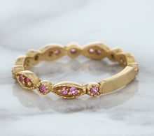 Load image into Gallery viewer, 0.26ctw Pink Sapphire Alternating Marquise Ring in 14K Rose Gold