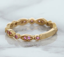Load image into Gallery viewer, 0.26ctw Pink Sapphire Alternating Marquise Ring in 14K Rose Gold
