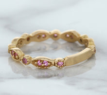 Load image into Gallery viewer, 0.26ctw Pink Sapphire Alternating Marquise Ring in 14K Rose Gold