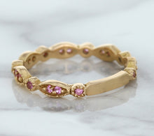 Load image into Gallery viewer, 0.26ctw Pink Sapphire Alternating Marquise Ring in 14K Rose Gold
