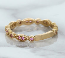 Load image into Gallery viewer, 0.26ctw Pink Sapphire Alternating Marquise Ring in 14K Rose Gold