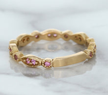 Load image into Gallery viewer, 0.26ctw Pink Sapphire Alternating Marquise Ring in 14K Rose Gold
