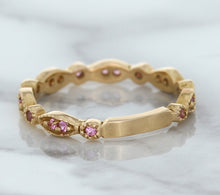 Load image into Gallery viewer, 0.26ctw Pink Sapphire Alternating Marquise Ring in 14K Rose Gold