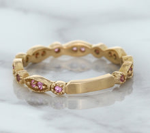 Load image into Gallery viewer, 0.26ctw Pink Sapphire Alternating Marquise Ring in 14K Rose Gold
