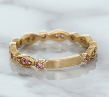Load image into Gallery viewer, 0.26ctw Pink Sapphire Alternating Marquise Ring in 14K Rose Gold