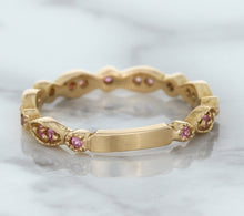 Load image into Gallery viewer, 0.26ctw Pink Sapphire Alternating Marquise Ring in 14K Rose Gold