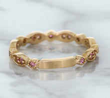 Load image into Gallery viewer, 0.26ctw Pink Sapphire Alternating Marquise Ring in 14K Rose Gold