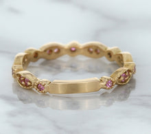Load image into Gallery viewer, 0.26ctw Pink Sapphire Alternating Marquise Ring in 14K Rose Gold