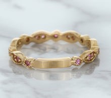 Load image into Gallery viewer, 0.26ctw Pink Sapphire Alternating Marquise Ring in 14K Rose Gold