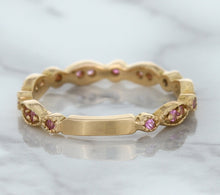 Load image into Gallery viewer, 0.26ctw Pink Sapphire Alternating Marquise Ring in 14K Rose Gold